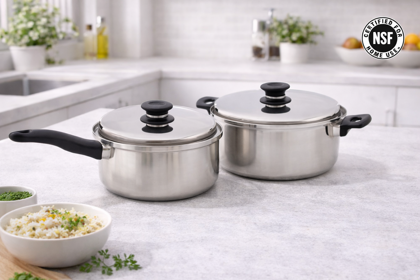 🥘Ensemble de Casseroles iCook™ 4 Éléments – Cuisson Saine & Polyvalente