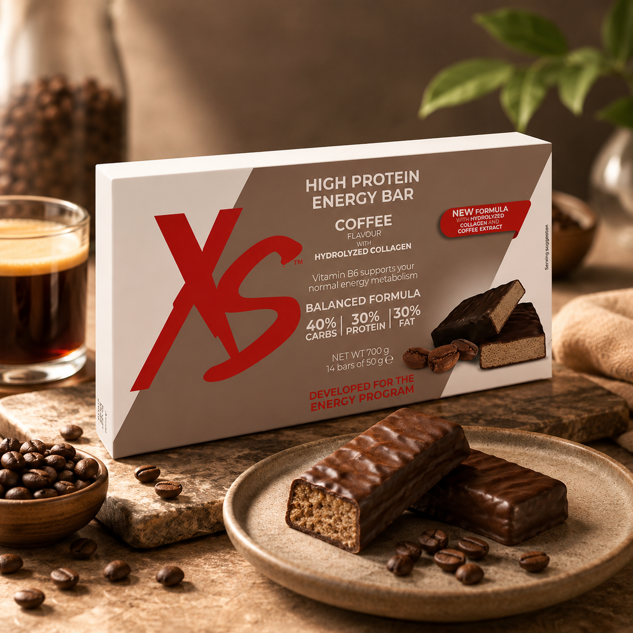 🍫XS™ High Protein Energy Bar – Goût Chocolat Noir ou Coco