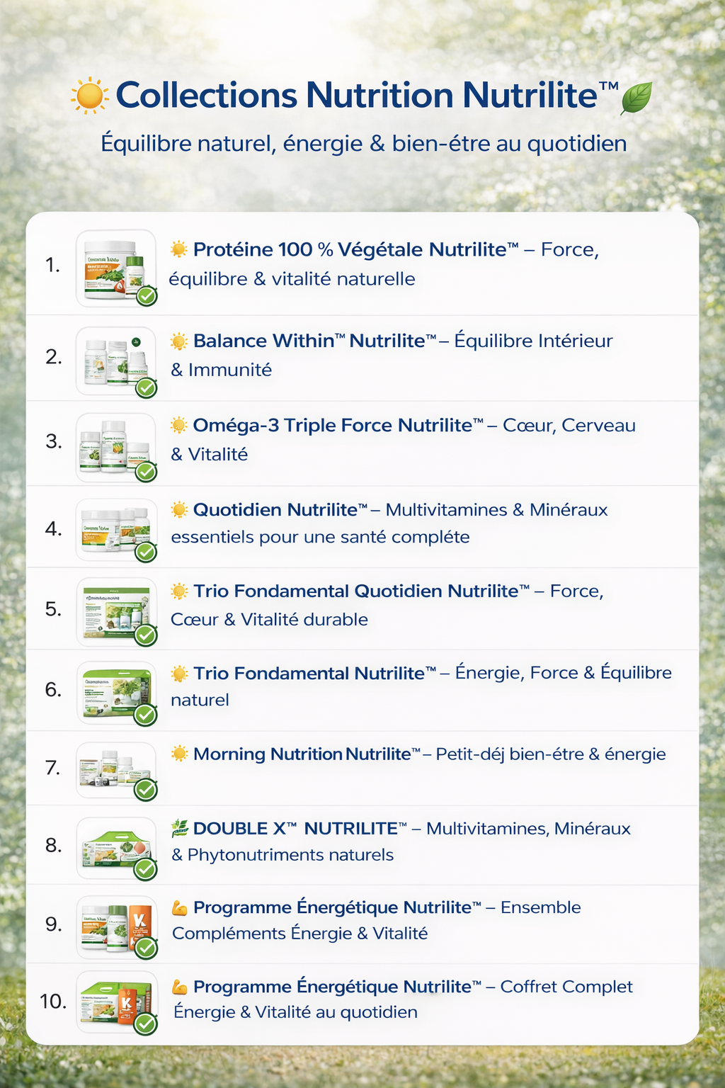 🌞 Collection Nutrition & Vitalité – Nutrilite™