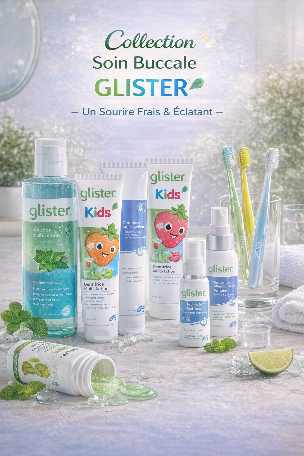 🦷Collection Hygiène Buccale Glister – Dents Saines & Haleine Fraîche