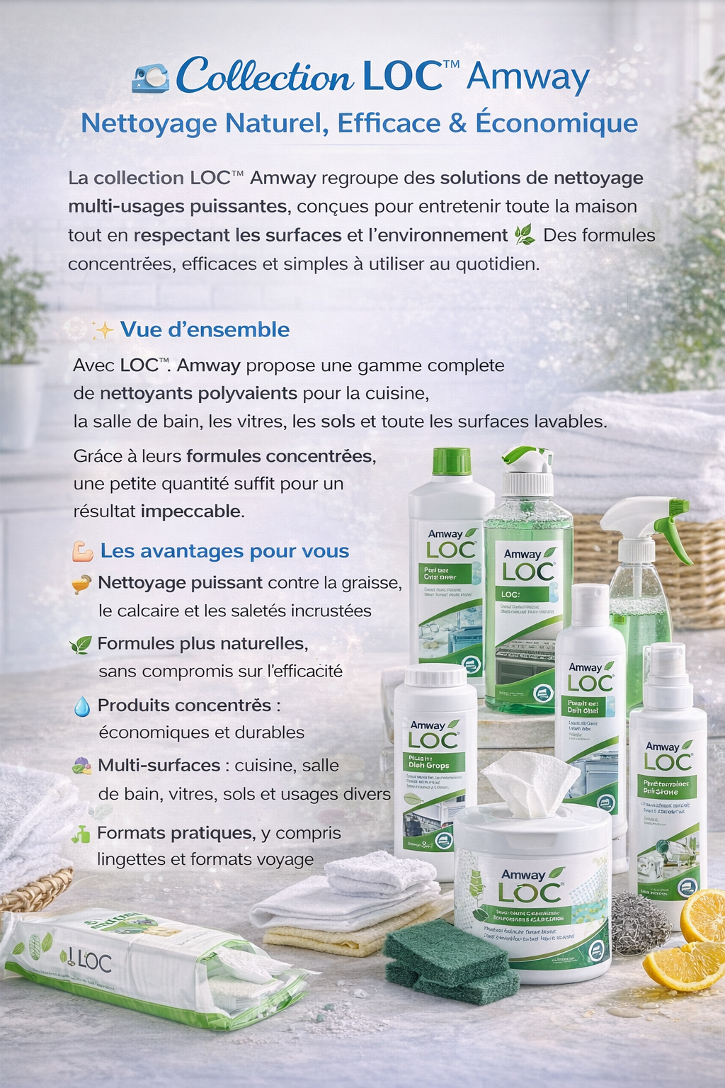 ✨Produits Nettoyage LOC™ – Gamme Complète pour l’Entretien de la Maison