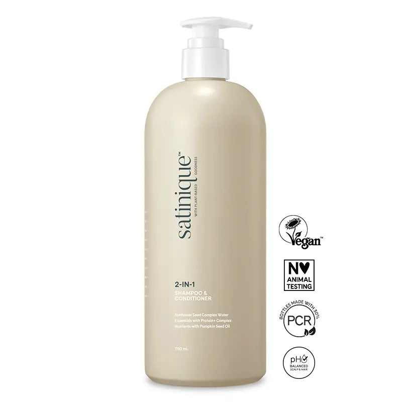 🌿Satinique™ 2 en 1 Shampooing & Après-Shampooing | Hydratation & Cheveux 2× Plus Forts