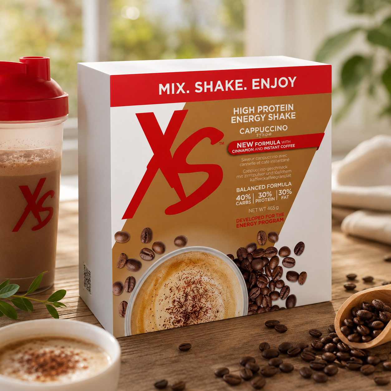 XS™ High Protein Energy Shake Cappuccino | Shake Hyperprotéiné Énergie Nutrilite™