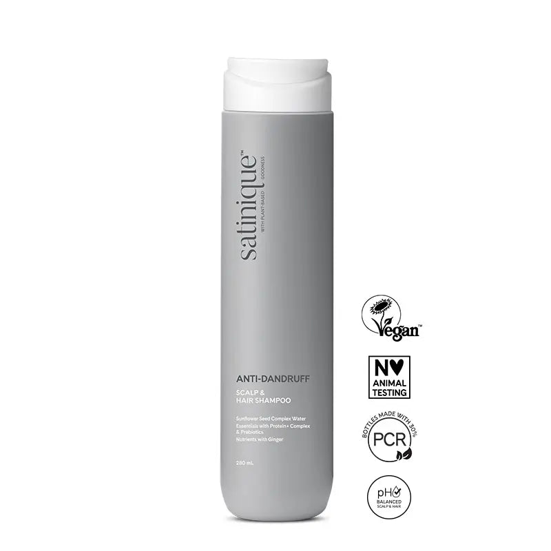 🧴 Shampooing Anti Pelliculaire Satinique™ | Soin Cuir Chevelu & Cheveux – Réduit Pellicules & Démangeaisons