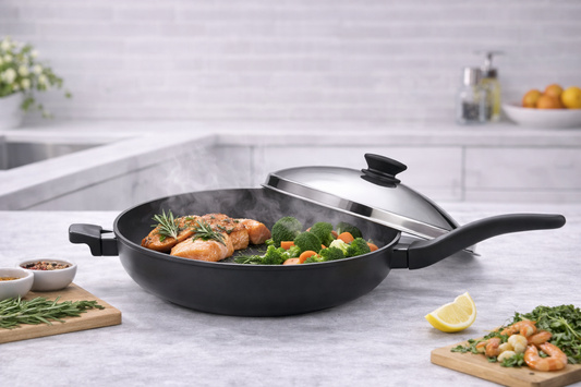 poele-anti-adhésif-double-poignée